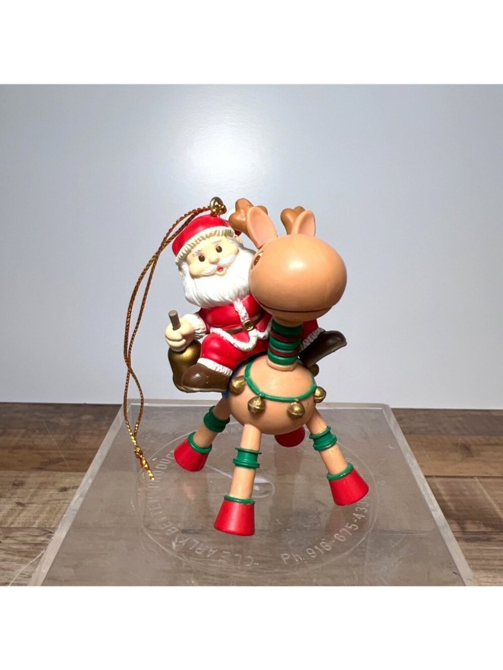 RARE 1993 Matrix Christmas Tradition, Santa on Reindeer Collectible Ornament